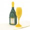 Champagne Bottle and Glass